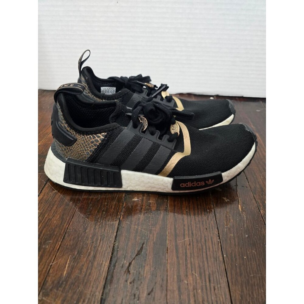 Adidas Originals Women's Black Rose Gold NMD R1 Sneakers size 7